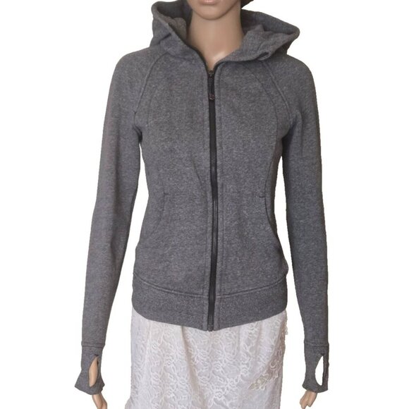 Lululemon Scuba Hoodie Light Cotton Fleece gray size 2 - Picture 1 of 7